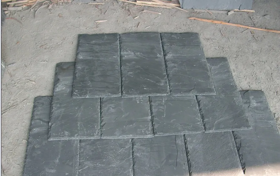 Cheap and Hot Sale Black Slate Roof Tile Rough Edge