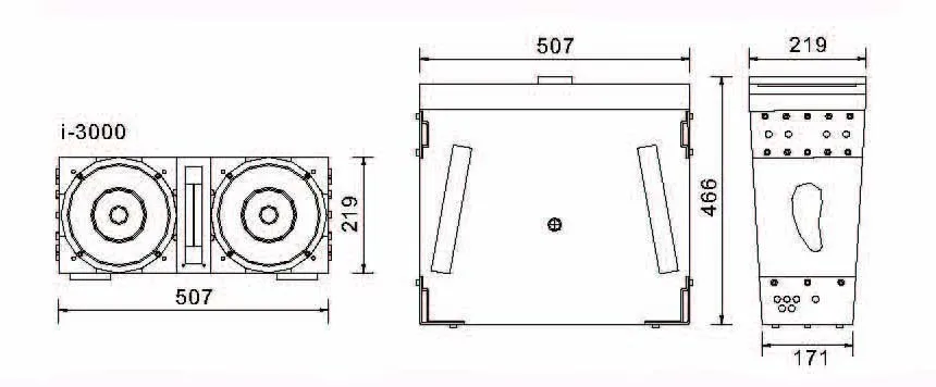 I 3000 Live Sound Line Array Cabinet Speaker 300w Dual 8 Inch