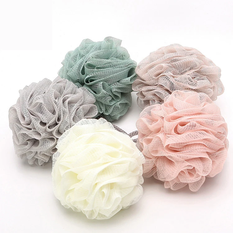 Natural Sea Elastic Flower Shaped Body Bath Shower Pe Mesh Sponge Buy