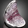 New Arrived 2016 Stainless Steel Women big rings with Clay & Crystal Rings Jewelry