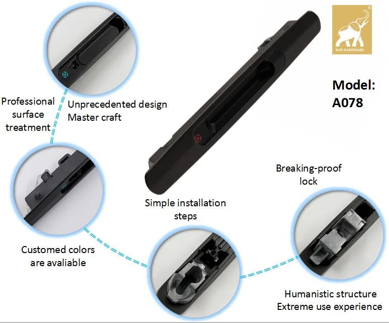 Home metal durable easily using sliding lock window and door lock