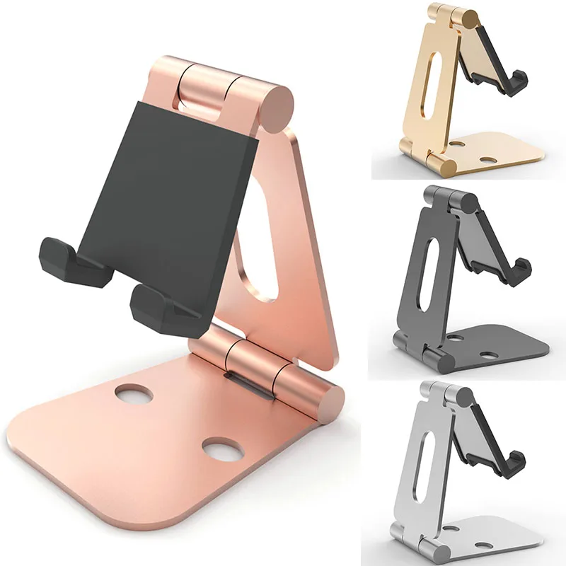 Rubber Protection Tablet Holder Stand Aluminum Foldable Mobile Phone