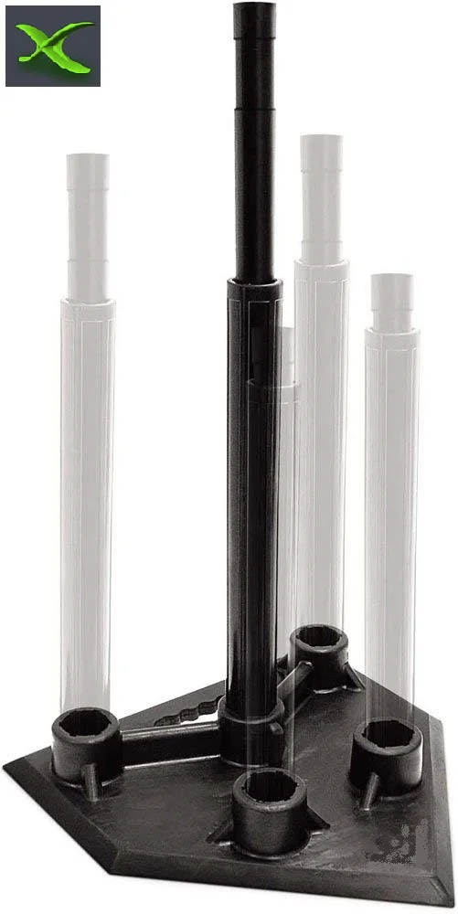 
High quality injection molded vulcanized rubber heavy duty five 5 positions baseball batting tee for training 