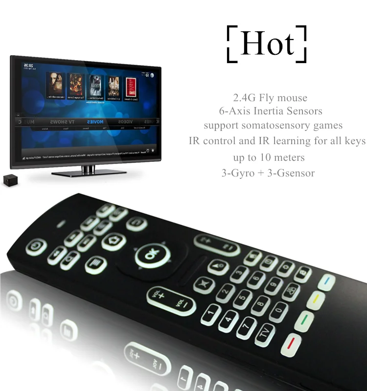Latest Technology Super General Tv Remote Control With 7 Light Color
