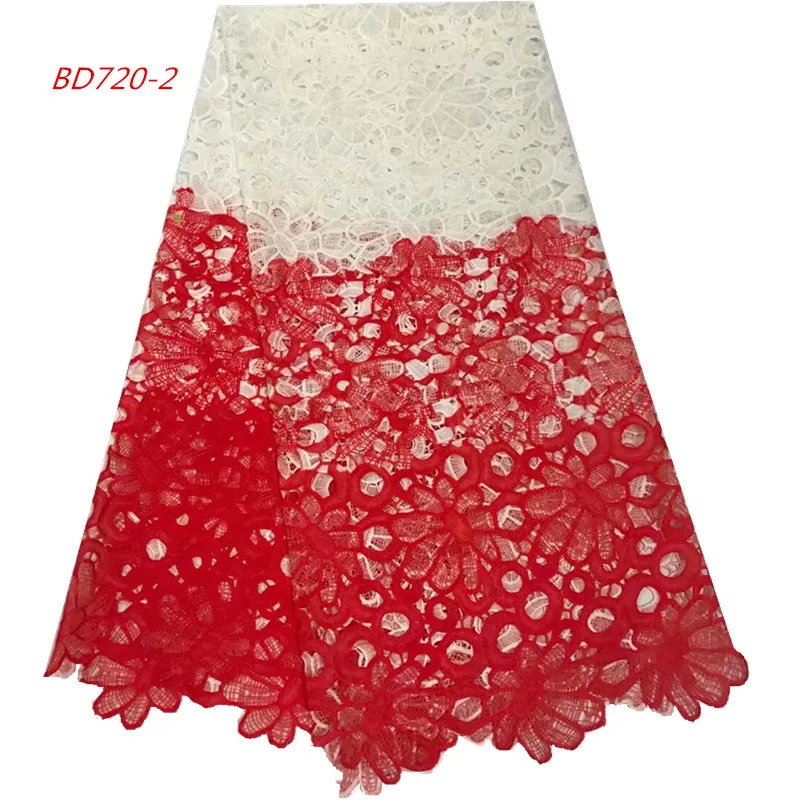 red guipure lace fabric