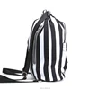 Wholesale Striped Sports Drawstring Training Rope Backpack Gym Sack Bag