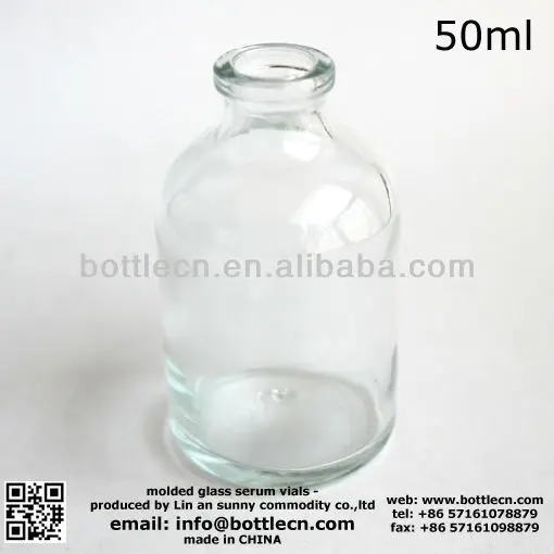50ml glass bottles serum vials for vaccine