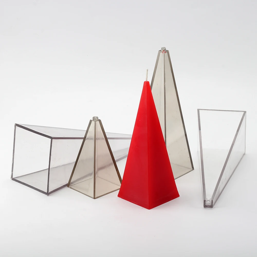 

PC0016 Customized Pyramidal Shape FDA Plastic Candle Mold