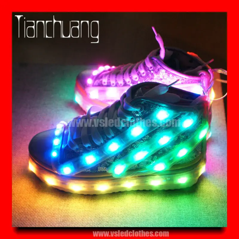 sapato com luz de led