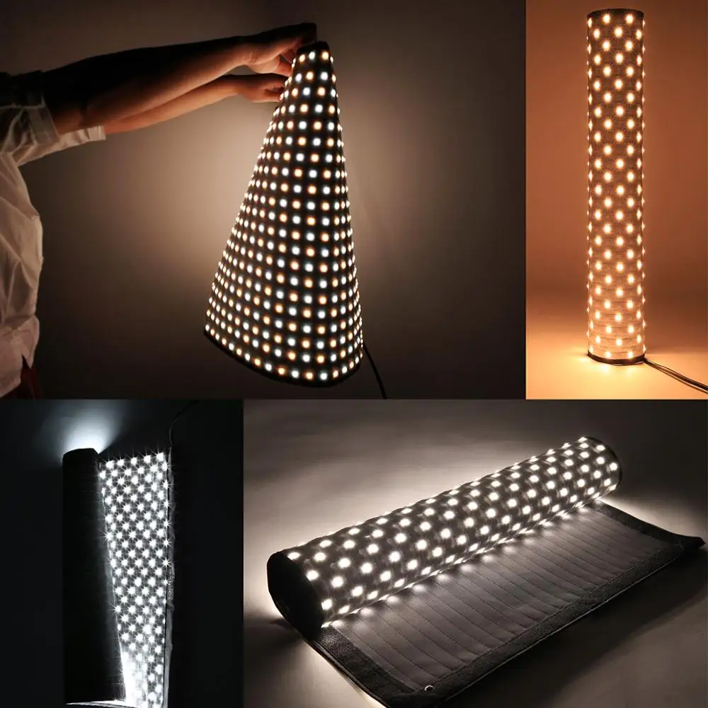 Soonwell Flexible Led Light Mat Fb21 2' X 1' 3000k5600k Bicolor Pliable Photography Light Mat