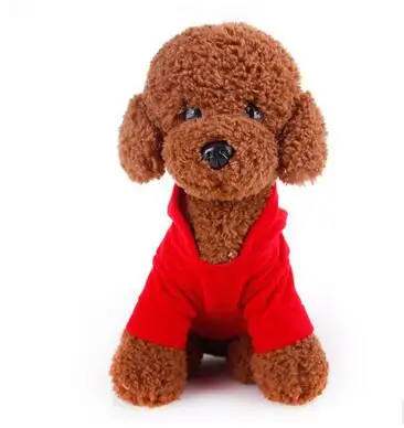 

2017 High Quality 100% Cotton Super Soft&Comfortable Plain Dog Clothes Solid Color Dog Hoodies