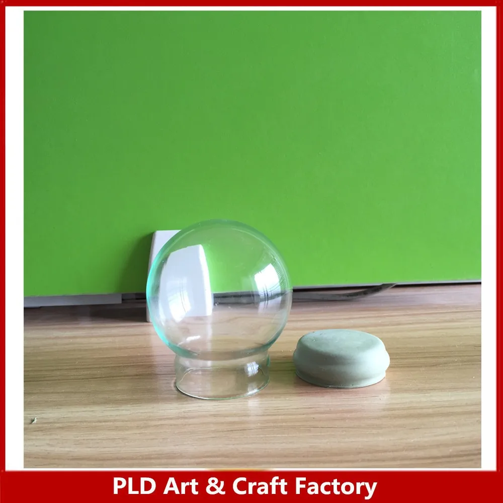 High Quality Transparent Empty Snow Globe 65mm Empty Glass Snow Ball