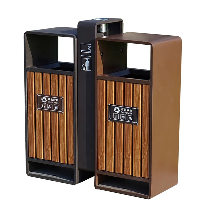 

Plan Wooden Garbage Hanging Ashtray Holder Coffee Dust Trash Bin For Park School, Several options according color card