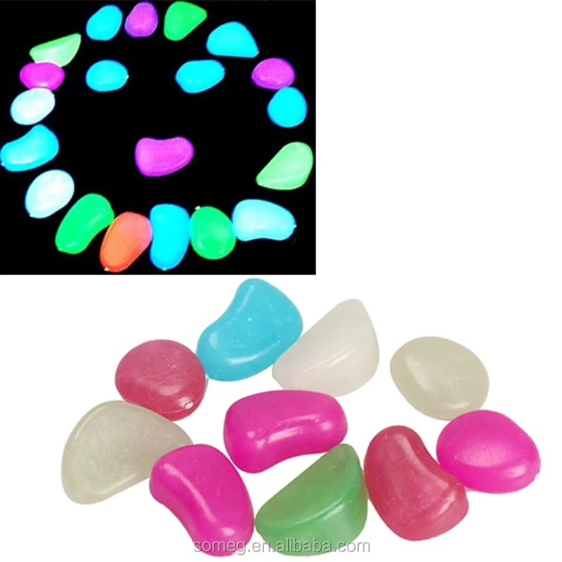 

1kg/bag Luminous Light-emitting Artificial Pebble Light Stone Fish Tank Aquarium Home Garden Decoration