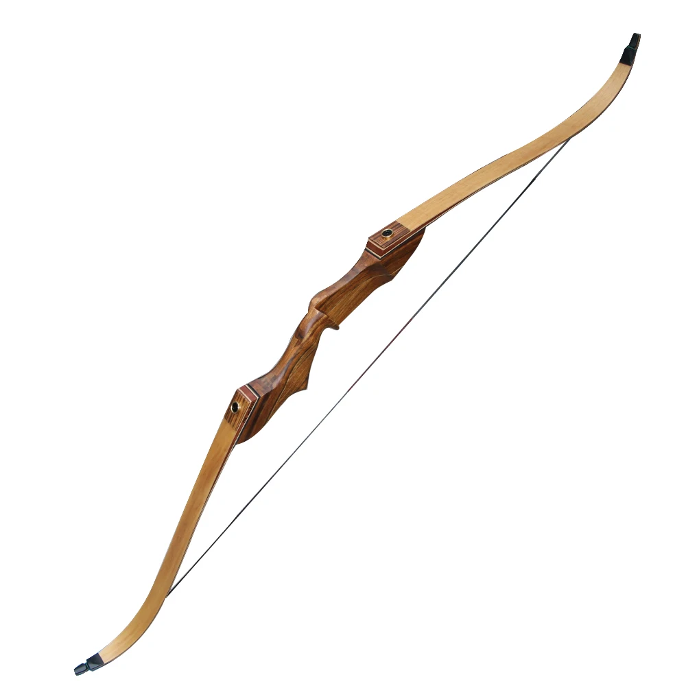 

35-55lbs TopArchery traditional hunting wooden archery 60inch takedown recurve bow, As the picture