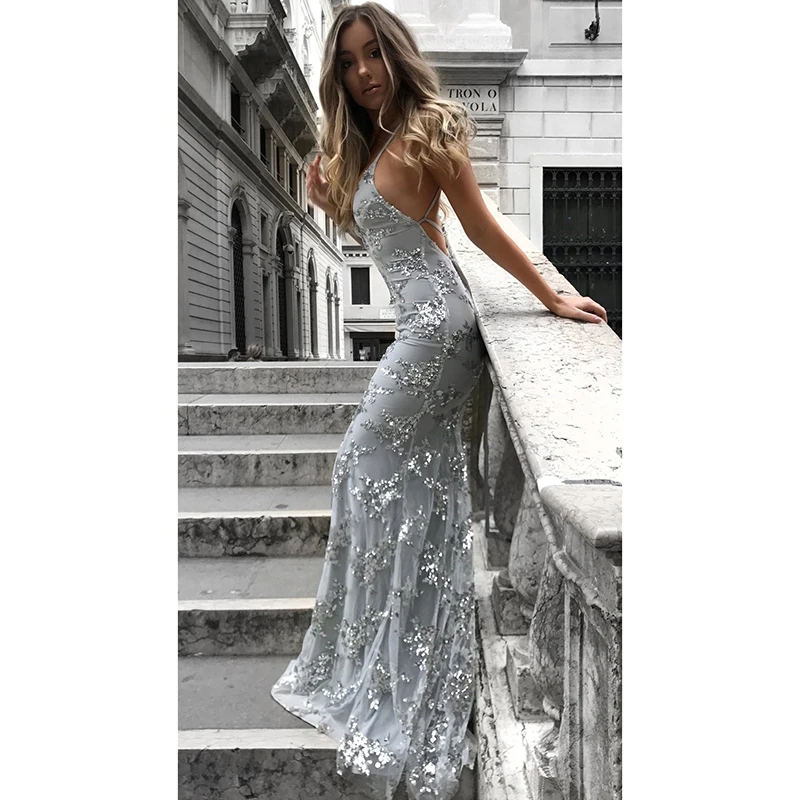 

2019 New Evening Dress Sexy V-neck Hip Long Dresses for Wedding, As show