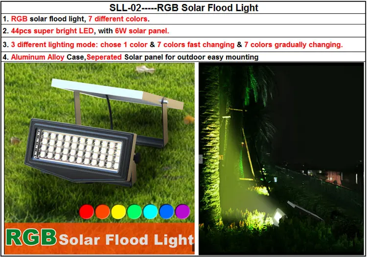 Outdoor Garden Colorful Bright Solar Landscape Lights Rgb Leds