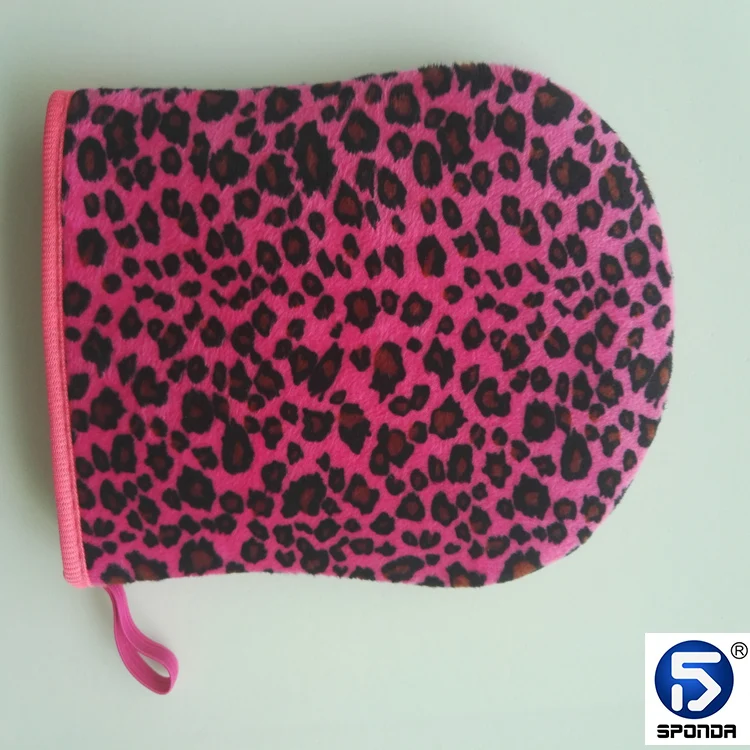 Hot Sale Lotion Applicator Microfiber Velvet Custom Body Tanning Mitt  