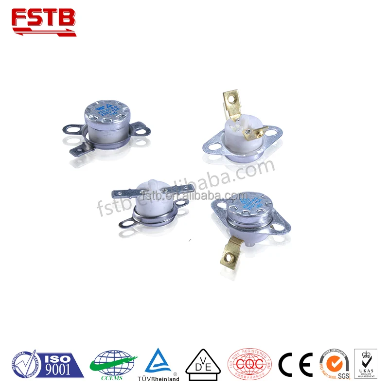 KSD301 N//O 65 C 10A Normally Open Temperature Switch Bimetal Disc Klixon