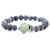 Natural Stone Turtle Buddha Head Bracelet Reiki Buddha Bead Bracelets Bangles Skull Charm Natural Stone Bracelet Yoga Jewelry