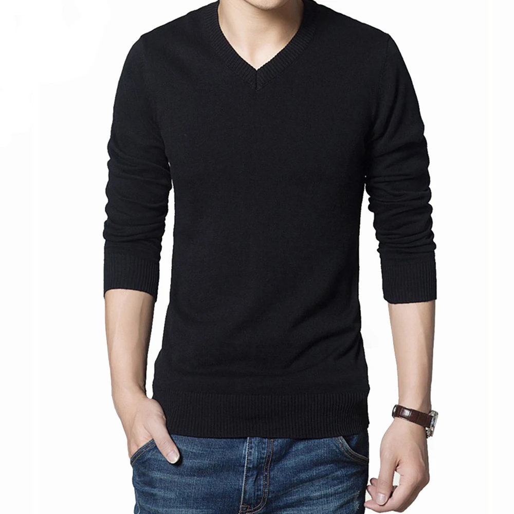 

Men's 7gg Classic Solid Cotton V-Neck Sweater
