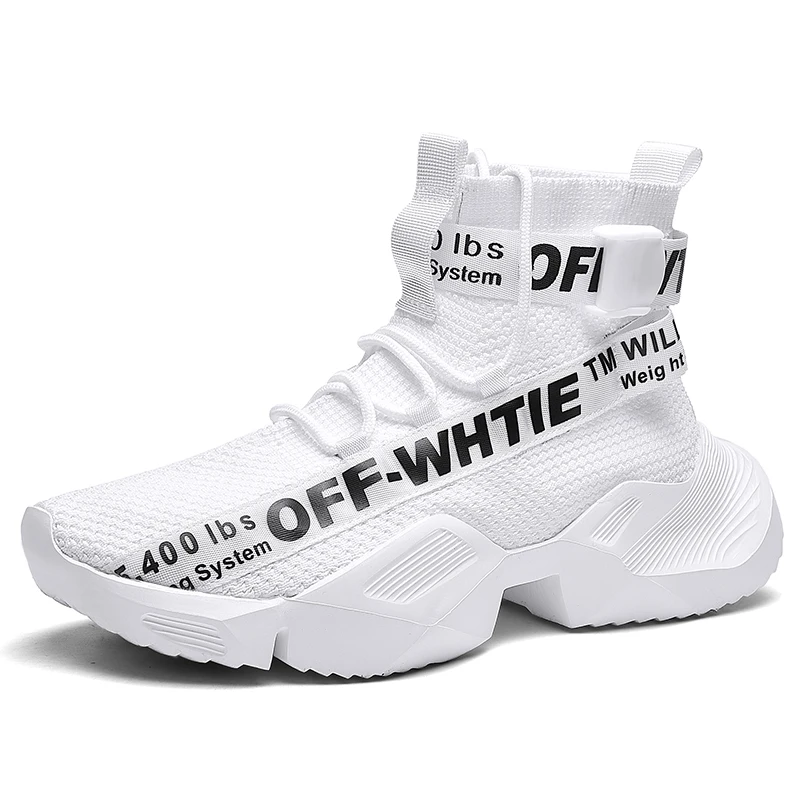 Breathable thick bottom high men's sports shoes large size fashion men's shoes