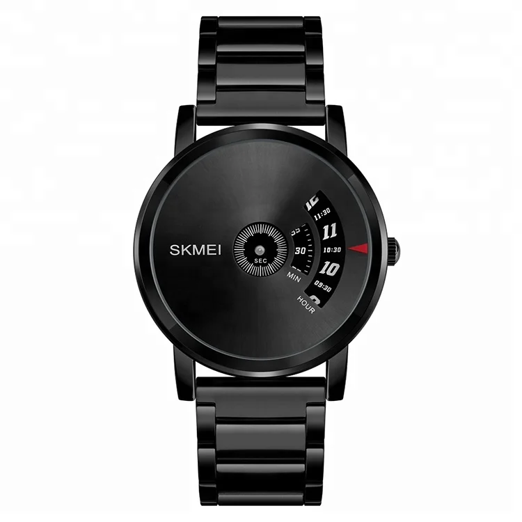 

China wristwatch wholesale Skmei 1260 men analog quartz watches stainless steel relojes hombre, Black/ customized can be available