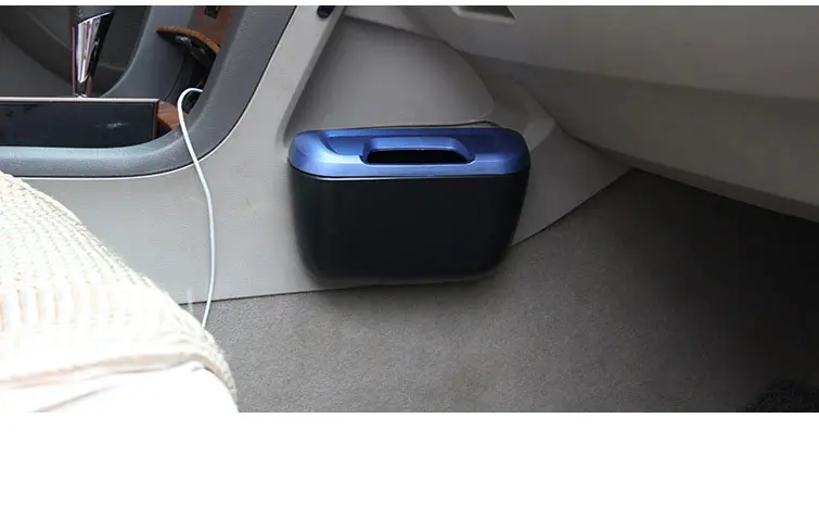 Plastic Door Side Seat Back Mini Car Garbage Trash Bin Trash Can For