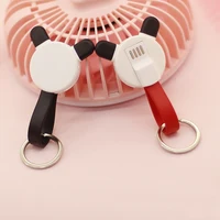 

Peiba wholesale panda style 3 in 1 keychain mobile phone magnetic charger data usb cable gift cable