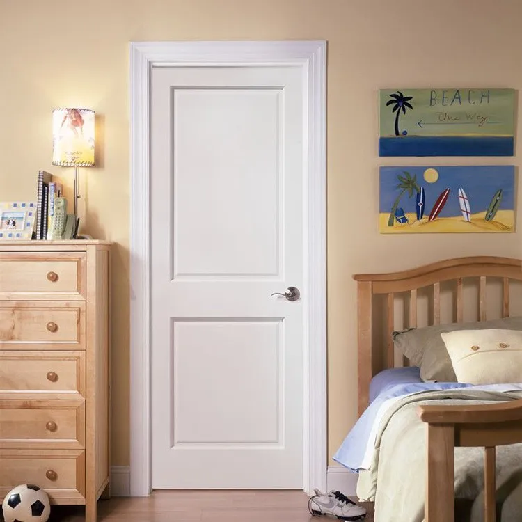 Solid Core Wood Birch Veneer Laminated Mdf Carving Wood Interior Doors