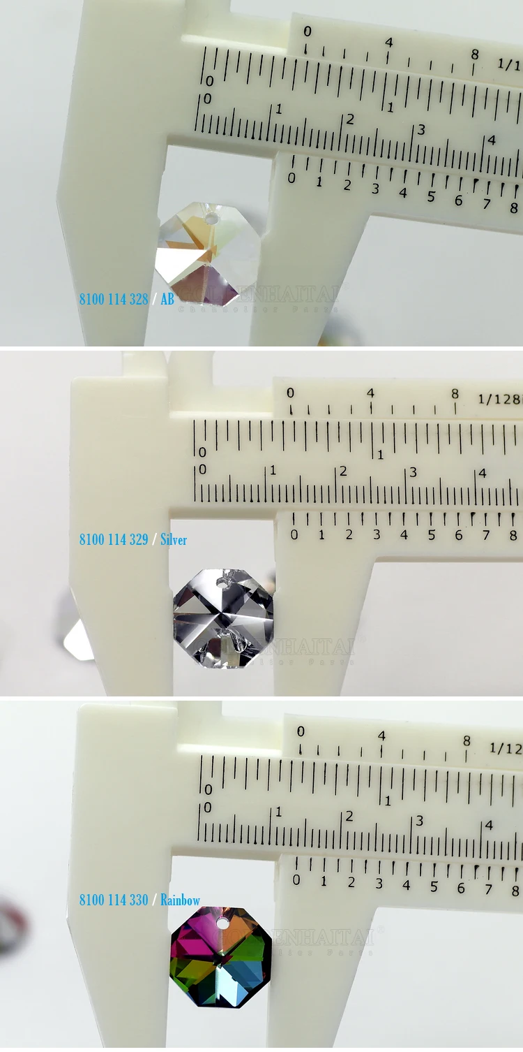 14mm One Hole Crystal Glass Octagon Beads Top Quality Chandelier