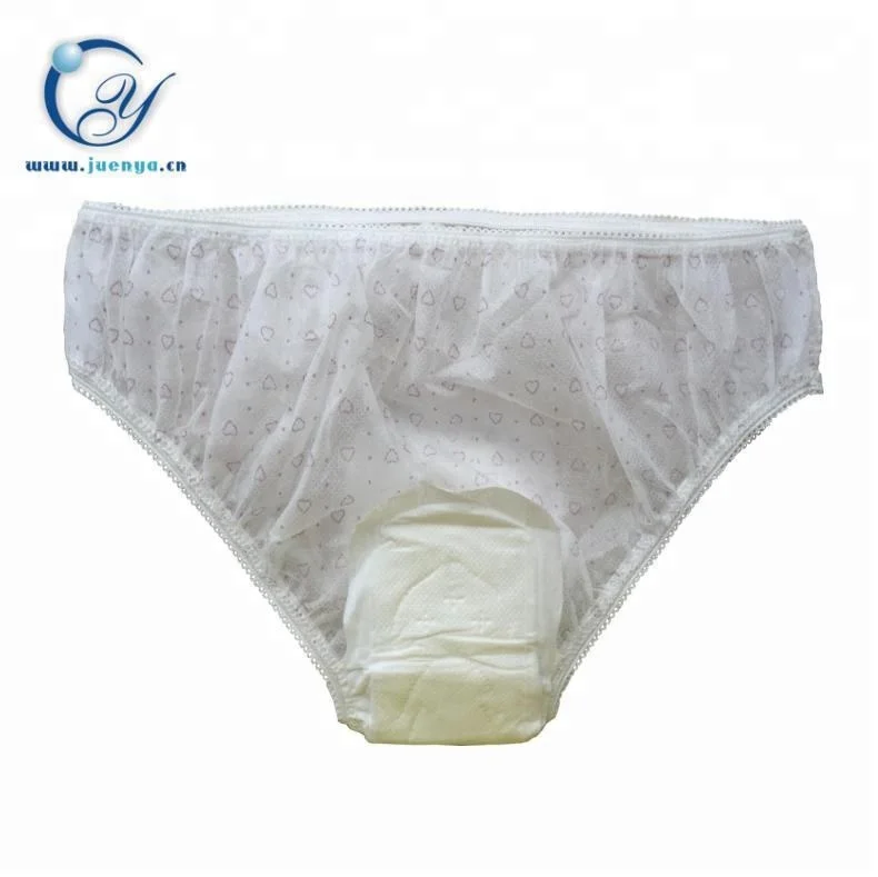 
Disposable protective panties with menstrual pad after childbirth 