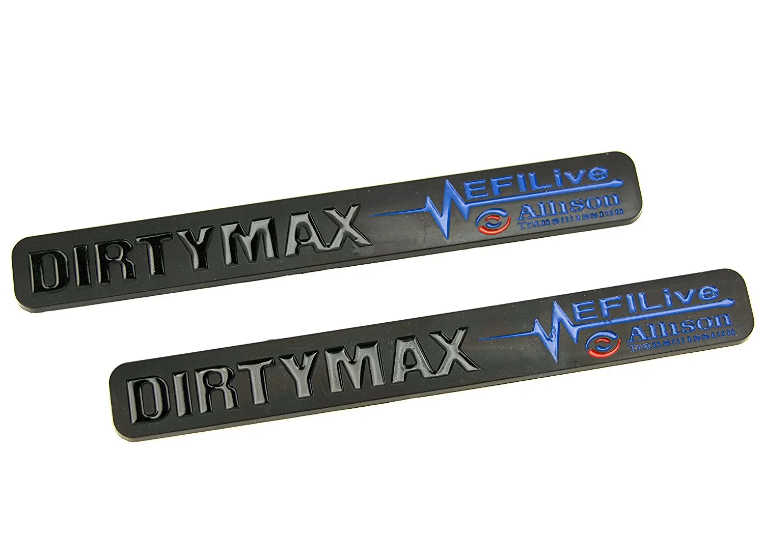 Get Quotations · 2 New (PAIR) BLACK Duramax "DIRTYMAX" Diesel Allison EFI  LIVE 2500HD 3500HD