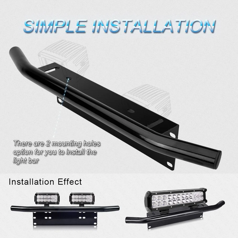 Mictuning Universal Custom Led Light Bar License Plate Mounting Bracket