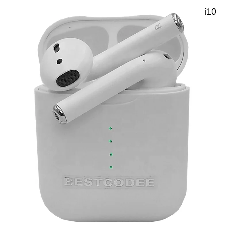 

i10 tws BT 5.0 auto pair touch top mini bt wireless earbuds headphone stereo hifi I10 wireless charging