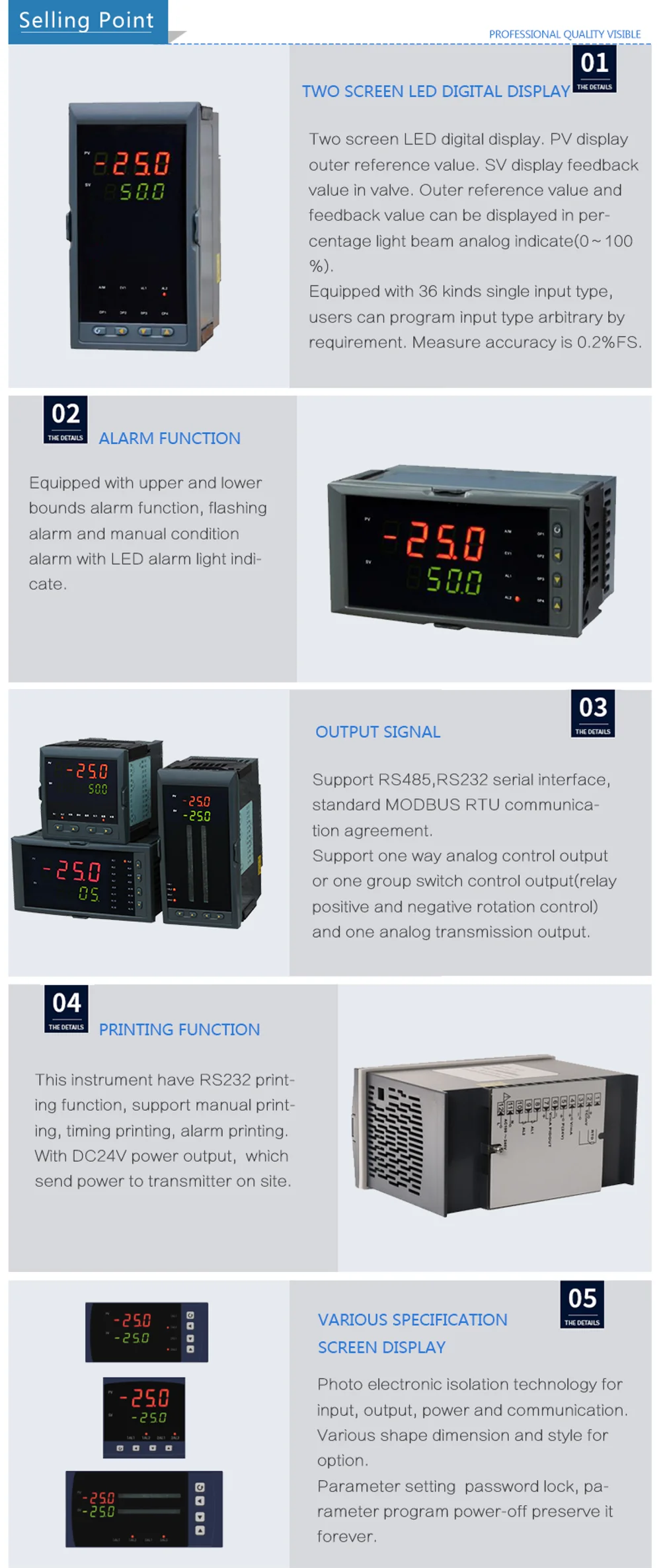 Popular Led Digital Manual Manipulator Temperature Regulator Controller