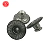 Free sample custom brand logo cloth brass alloy metal hat garment denim jeans rivet button for clothing