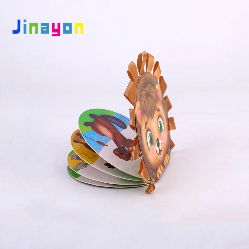 
Jinayon New Custom Printing Cardboard Book for Children Animal Shape Customized Size 