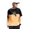 Customized t shirts and caps special super soft mens colorblock t-shirt tennis elastane cotton tshirts