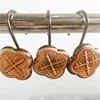 geometric shower curtain craft hooks/shower curtain rings