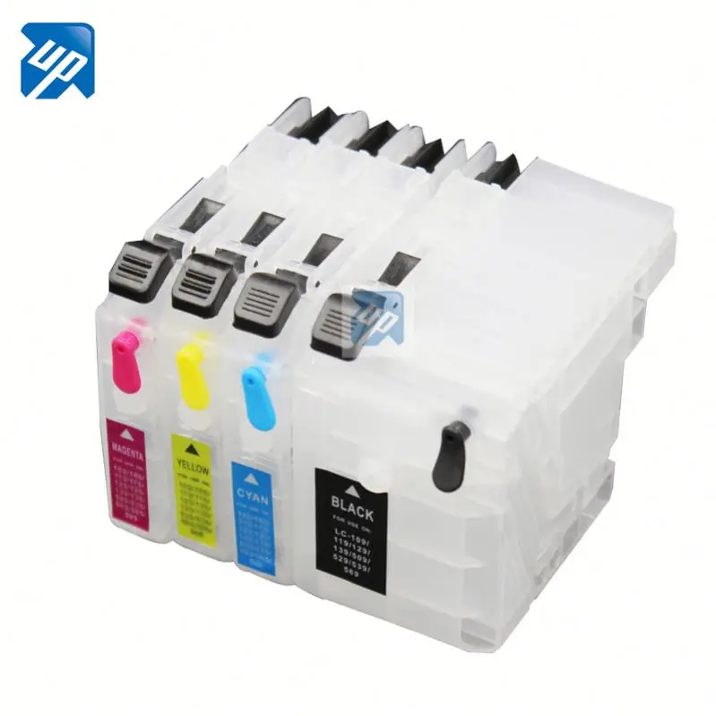 

4pcs refillable ink cartridges for LC545XL LC549XL LC509 LC529 lc129 for Brother j100 j105 j200 inkjet printers