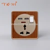 Cheap customized multi function 3 pin usb wall switch socket