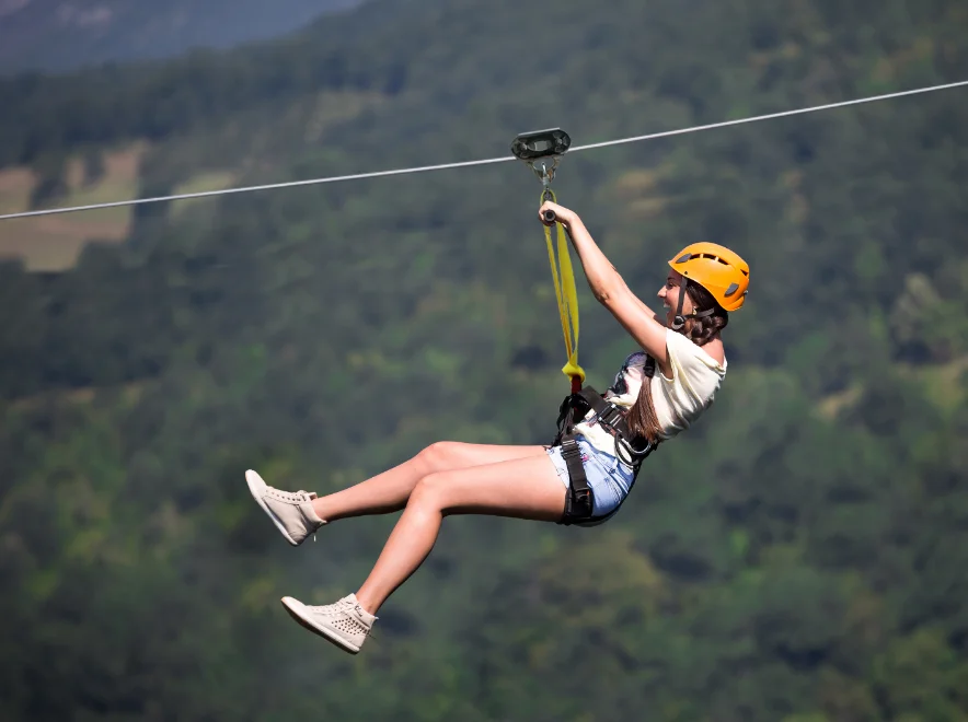 2day Delivery for sale online Izipline 95 Feet Zip Line Kit With Seat and Bungee Brake Speed .. 