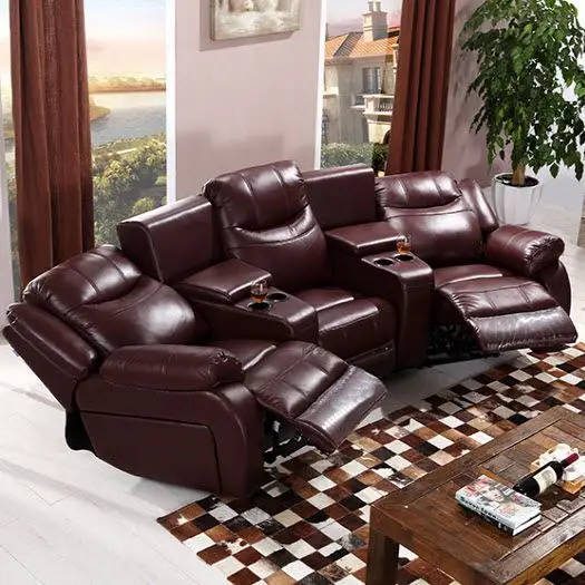 Cinema Sofa With Recliner Lazy Boy Sofa Bed Top Grain Leather Vip