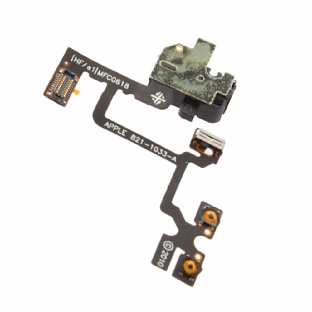 

Headphone Audio Jack Power Volume Switch Flex Cable For iPhone 4 4G wholesale