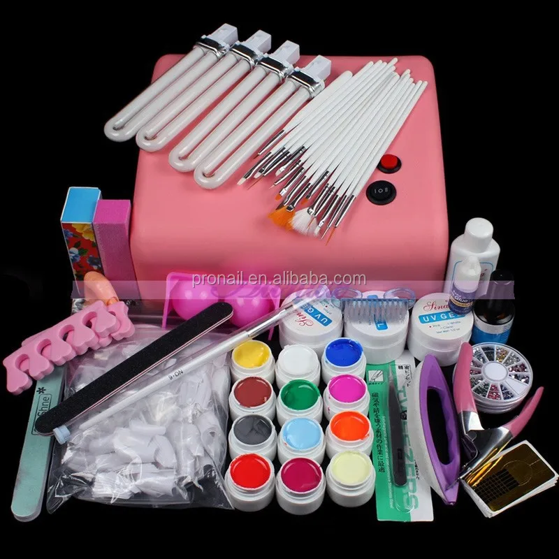 

OEM nail UV Gel kit professional uv gel nail kit, Multi-color nail uv gel kit