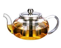 

Wholesale Borosilicate Glass Teapot With Tea Infuser, Reusable Heat Resistant Teapot for Loose Leaf Tea 600ml 1000ml
