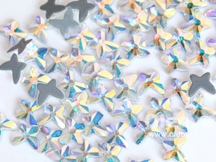 Hot Sale High Reflection and Strong Glue Glass Flat Back Hotfix Stone 2.5*5mm Rectangle Shaped Austria Fancy Hot Fix Rhinestone