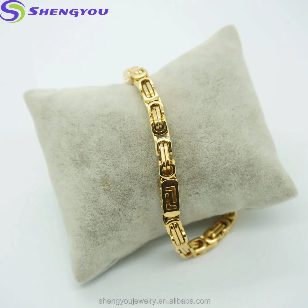 

Popular Fashion Jewelry 18K Gold Plated Stainless Steel Bracelet Men, Gold/silver/rose gold/black