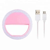 

Wholesale portable rechargeable usb camera flash phone led selfie ring light